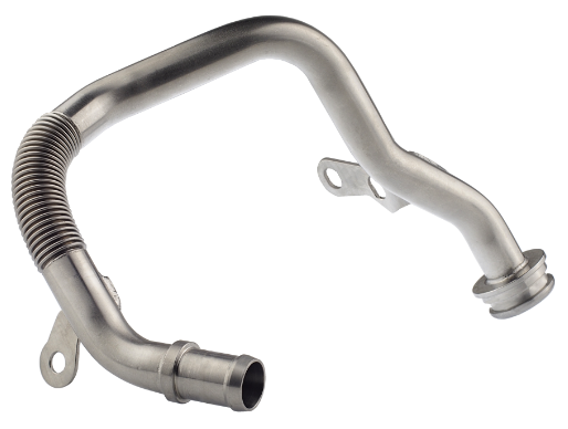 EGR (exhaust gas recirculation) pipe with flexible section